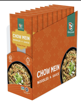 Chow Mein Noodles and Sauce Base Rice Flour Sauce Weight 50g Noodle Weight 110g Features Gluten-Free Non Gmo Status Non-gmo - GloryLand Food USA - United States