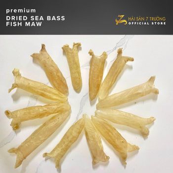 Dried Perch Fish Maw (Sea Bass Fish Maw) Origin Vietnam Moisture Content ≤ 2%% Color Natural Light Yellow Shape Flattened Tubular / Tubular - 7Seafood_Premium (Haisan7Truong) - Vietnam