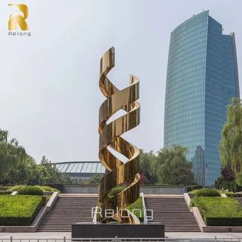 Modern Metal Crafts Circle Statue Stainless Steel Spine Sculpture for Sale - Zhengzhou Relong Arts & Crafts Co., Ltd. - China