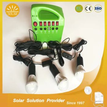 Portable Solar Home Kits Camping Lights with LED Bulbs FM Radio, MP3 Function - Yangzhou Intelligence Solar Group Co., Ltd. - China