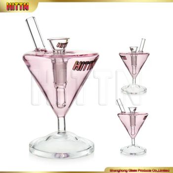 Hittn 2025 New Design 6 Inches Pink Cocktail Glass DAB Rig Bubbler Smoking Water Pipe Pipe Wholesale Price - Hejian City Shenghong Glass Products Co., Ltd. - China