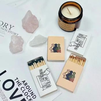 Customized White Box Black Logo Candle Matches Hot Sale High Quality Extra Long 2 Inch Matches Hotel Matches - Sichuan Yelan International Trade Co., Ltd - China