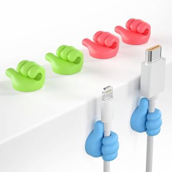 Plastic Thumb Shape Cable Holder Size small Color Multicolor Shape Thumb Shape Design Thumb Shape Packaging Size small Function Cable - Aramco Empire - India