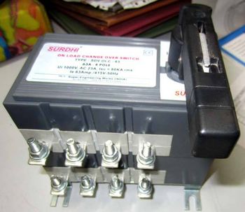 On Load Changeover Switches Utilization Category Ac23 Operation Type Manually Operated Handle Arrangement Single Handel Switch Frame Design Side By Side For - Super Engineering Works - India