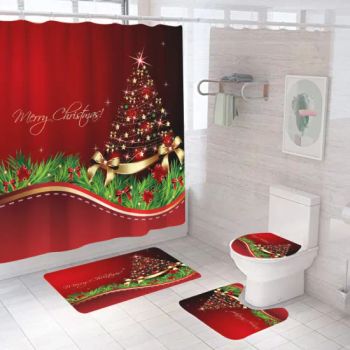 Shower Curtains Bathroom Curtain Frabic Polyester Waterproof Bath Curtain - R & C FUZHOU HOUSEWARE CO., LTD. - China