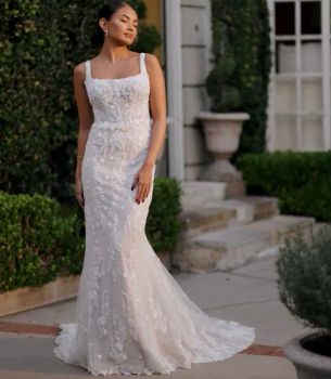 Corset Wedding Gown Lace Tulle Bridal Dresses Square Neckline 2026 L15331 - Suzhou Leader Apparel Co., Ltd. - China