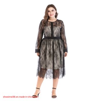 2020 New Design Plus Size Prom Dress Ladies Fashion Lace Dresses Elegant Cocktail Dresses Women's Skirts - Hangzhou Weimei Garments Co., Ltd. - China