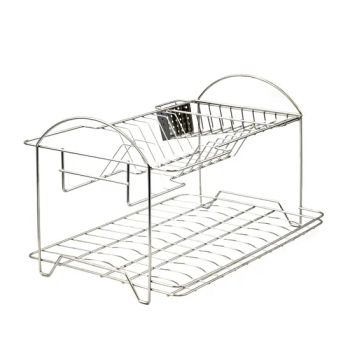 Kitchen Accessories Gray Dish Rack Stainless Steel Drainer Plates Storage Kitchen Rack - Foshan Ata Metal Co., Ltd - China