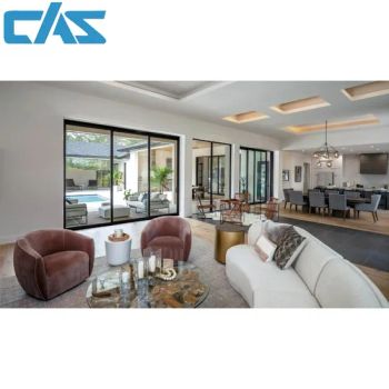 American Exterior Large Glass Aluminium Exterior Accordion Folding Patio Bi-Fold Doors for Home Villa - Cas Facade Co., Ltd - China