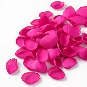 Factory Silk Organza Artificial Rose Petals Wedding Luminous Cream Loose Petals Party Decorations DIY Gifts - Ningbo Lemo Textile Co., Ltd. - China