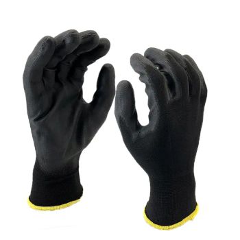 Nmsafety En388 Black Coated PU Hardware General Home Appliances Work Safety Gloves - Nano-Metre Industrial Ltd. - China