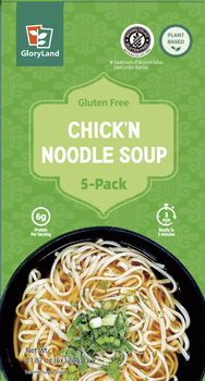 GloryLand Food, Chick'n Noodle Soup, gluten free, instant, Vegan - GloryLand Food USA - United States