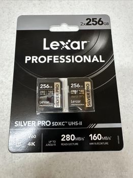Lexar Professional Silver Pro SDXC 256GB - 2 Pack - New Sealed - Gadgets LLC - United States