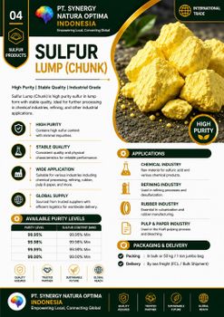sulfur Phthalate type Other Plasticizer Type Other Delivery Form Big Bags - PT. Synergy Natura Optima - Indonesia