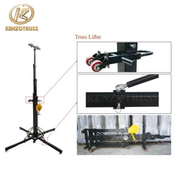 Moving Head Light Truss Stands with Wheels Shape Square Color Silver Model NO. L01 Certificate TUV HS Code 7326909000 Application - Guangzhou Kenzo Performance Equipment Co., Ltd. - China