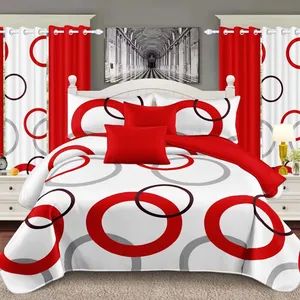 ODM/OEM Wholesale King Size Bed Sheet Sets Matching Curtains Printing 11PCS Cheap Bedding Set Home Textile Bed Linens Quilted Bedspread for Home - Chengdu Molee Textile Co., Ltd. - China