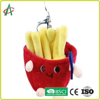 New Burger Fries Chicken Leg Figure Keychain Pendant Plush Toy Doll Machine Gift - Dongguan Dingman Toy And Gift Co., Ltd. - China