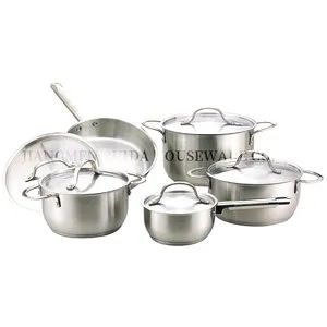 Factory Price Kitchenware Non Stick Casserole Frypan 10PCS Stainless Steel Cookware Sets - Jiangmen Ruida Metal Products Co., Ltd. - China