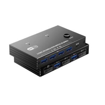2 Port Dp/USB 3.0 Kvm Switch 4K @60Hz - Elandphone Electronic Co., Ltd. - China