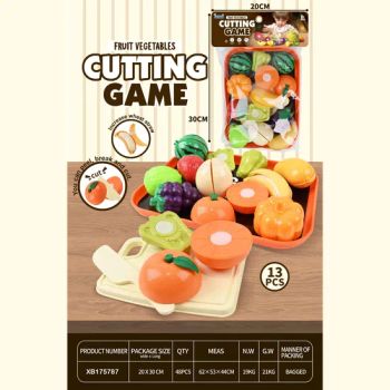 Xinbo Funny Eco-Friendly Children's Pretend Playing Kitchen Food Toys Set Kids Cutting Toy Fruit Vegetable Cutting Toy Kit for Kids - Shantou Xinbo Toys Co., Ltd. - China