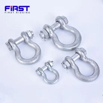 Galvanized Us Type Drop Forged G2130 Screw Pin Bow Shackle - Weifang First Rigging Co., Ltd. - China