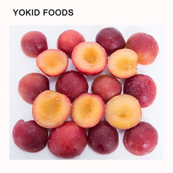 iqf frozen plum fruit Type Plum Shape HALVES Grade A or B Content plum Style FROZEN Address China Packaging Bulk Weight (kg) - Qingdao Yokid Foods Co., Ltd. - China