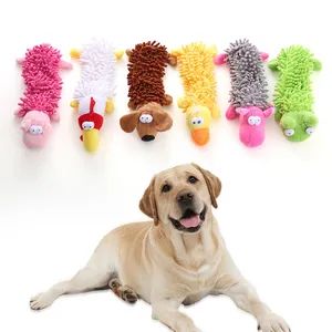 Mop Plush Long Body Soft Plush Squeaky Pet Supply Interactive Dog Toys - Yangzhou Round Toy Co., Ltd. - China