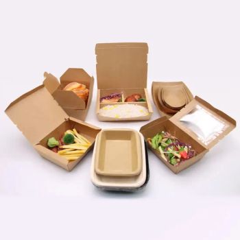 Eco-Friendly Disposable Natural Brown Kraft Paper Food Packaging Boxes - Anhui Taicheng Paper & Plastic Technology Co., Ltd. - China