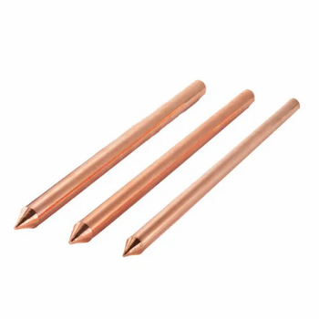 Copper Earthing Electrode Brand Zaral Shape Round Purity 99.9 % Design Robust Durability High Surface Polished Length Of Rod 2000 - Zaral Electricals - India