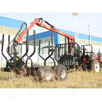 ATV Agriculture Machine Grapple Log Trailers Agriculture Equipment Hydraulic Timber Trailer with Crane for Sale - Yantai Dibo Machinery Equipment Co., Ltd - China