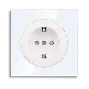 Bingoelec Wholesale Crystal Glass EU Wall Socket Home Power Electrical Schuko Sockets - Yiwu Binge Electrical Co., Ltd. - China