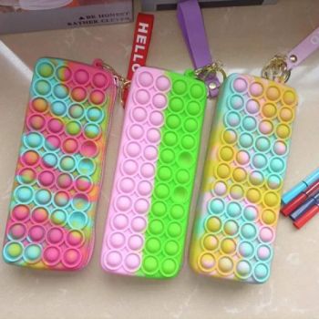 Silicone Popit Fidget Pencil Case Silicone Pop Fidget Pencil Bag - Dongguan Chengda Rubber and Plastic Co., Ltd - China