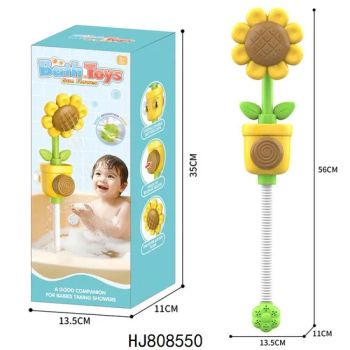 Electric Sunflower Shower Toy for Kids Soft Silicone Bath Fun Safe for Toddlers Baby Shower Gift Interactive Water Play - Hengjun Plastic Toys Manufactory - China