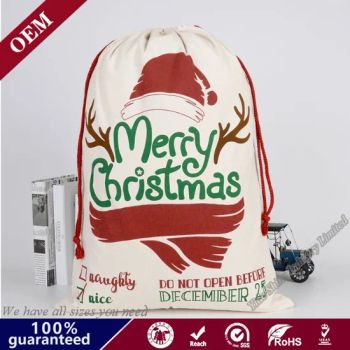 Drawstring Backpacks Christmas Gift Cotton Bag Origin China Brand Name OEM Material Canvas Pattern Type Logo HS Code - Qingdao Yide Shine Industry Co., Ltd. - China