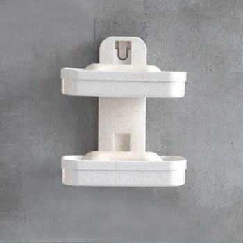 Modern Double Layer Drain Soap Tray Wall Mounted Plastic Bathroom Accessories Storage Holders Racks for Wheat Straw Shower Soap - Ningbo General Union Co., Ltd. - China