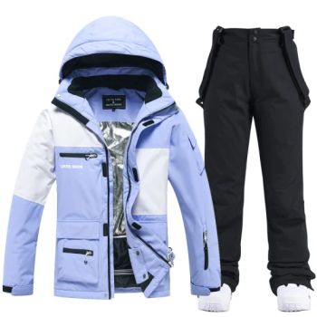 Winter Ski Jacket and Snow Pants Set Outdoor Sports Waterproof Snowboard Clothing - Hangzhou Manbu Clothing Co., Ltd. - China