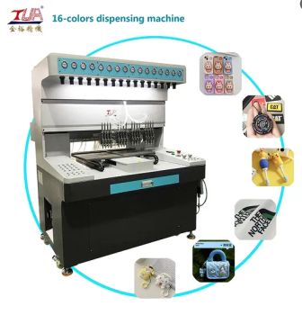 16 Color Rubber Patch Logo Machine Silicone Bracelet Keychains PVC Products Making Machine 2D 3D Soft PVC Rubber Machinery - Dongguan Jinyu Automation Equipment Co., Ltd. - China