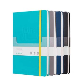 A5 Size B6 Mini Leatherette Fabric Softcover Hardback PU Foam Leather Card Hard Cover Dotted Blank Lined Page Sheet Ribbon Pen Holder Elastic Band Tabs Notebook - Jiang-house Co-operated Co., Limited - China