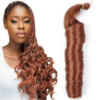 French Curl Hair Crochet Loose Wave Extensions African Synthetic Hair for Braids Spiral Curly Braiding Hair Loose Wave - Xuchang Fuze Trading Co., Ltd. - China