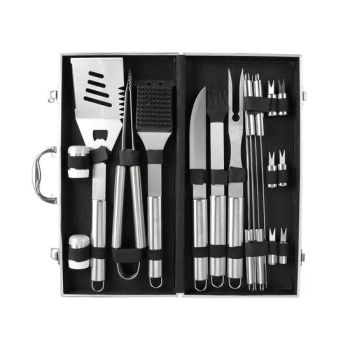 18 Pieces Stainless Steel BBQ Tool Set for Outdoor Grilling Knife Fork - Zhenfei Industrial Co., Limited. - China