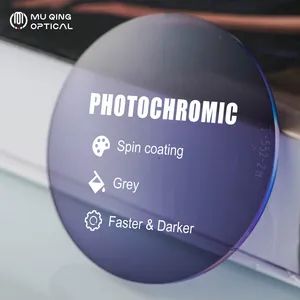 1 59 Blue Block Photochromic Lenses UV420 Protection Photochromic Optical Lenses Eyeglasses Ophthalmic Lenses - Shanghai Muqing Optical Glasses Co., Ltd. - China