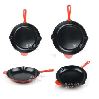 Egg Frying Pan Kitchen Cookware Steak Fry Pans Colorful Enamel Cast Iron Frying Skillet Pan - Hebei Shangqiao Imp. & Exp. Co., Ltd. - China