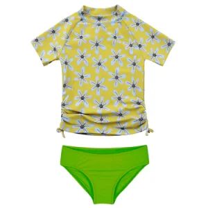 Girls Rash Guards Baby Two Pieces Short Sleeves Kids Swimwear Girls Swimsuit - Xiamen Richtex Garments Co., Ltd - China
