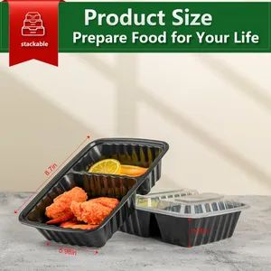 Eco-Friendly 2 Compartment Disposable Lunch Box for Easy Meal Prep - Zhejiang Jieyu Plastic Products Co., Ltd. - China
