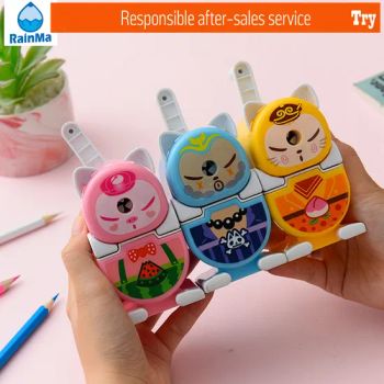 Cute Cartoon Hand-Cranked Plastics Pencil Sharpener for Student Office - Ningbo Rainma Stationery Co., Limited. - China