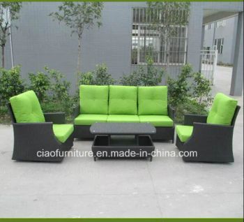 Luxury Garden Sofa Rattan Outdoor Sofas with Coffee Table Color Black HS Code 9401 Style Simple Condition Used Trademark - Foshan Shunde Ciao Furniture Co., Ltd. - China