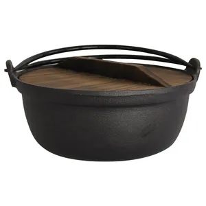 Pre-Seasoned Outdoor Camping Cookware Cast Iron Dutch Oven Bottom Flat Color Black Origin China Sample Provide Model NO. HE166 - Hebei Langju Trading Co., Ltd. - China