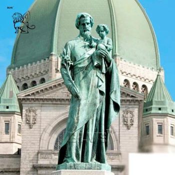 Blve Outdoor Large Catholic Religious Resin Figure Life Size Antique Church Bronze St Saint Joseph Statues Copper Sculpture - Quyang Blue Ville Landscaping Sculpture Co., Ltd. - China