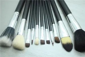 12PCS Gold and Silver Animal Tube Hair Makeup Brush Tool Kits with Zipper Bag - Guangzhou Huabin Biotech Co., Ltd. - China
