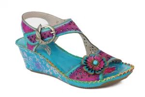 Retro Casual Sandals Genuine Leather Belt Buckle Wedges Sandals - Guangzhou Lamodie Footwear Ltd - China